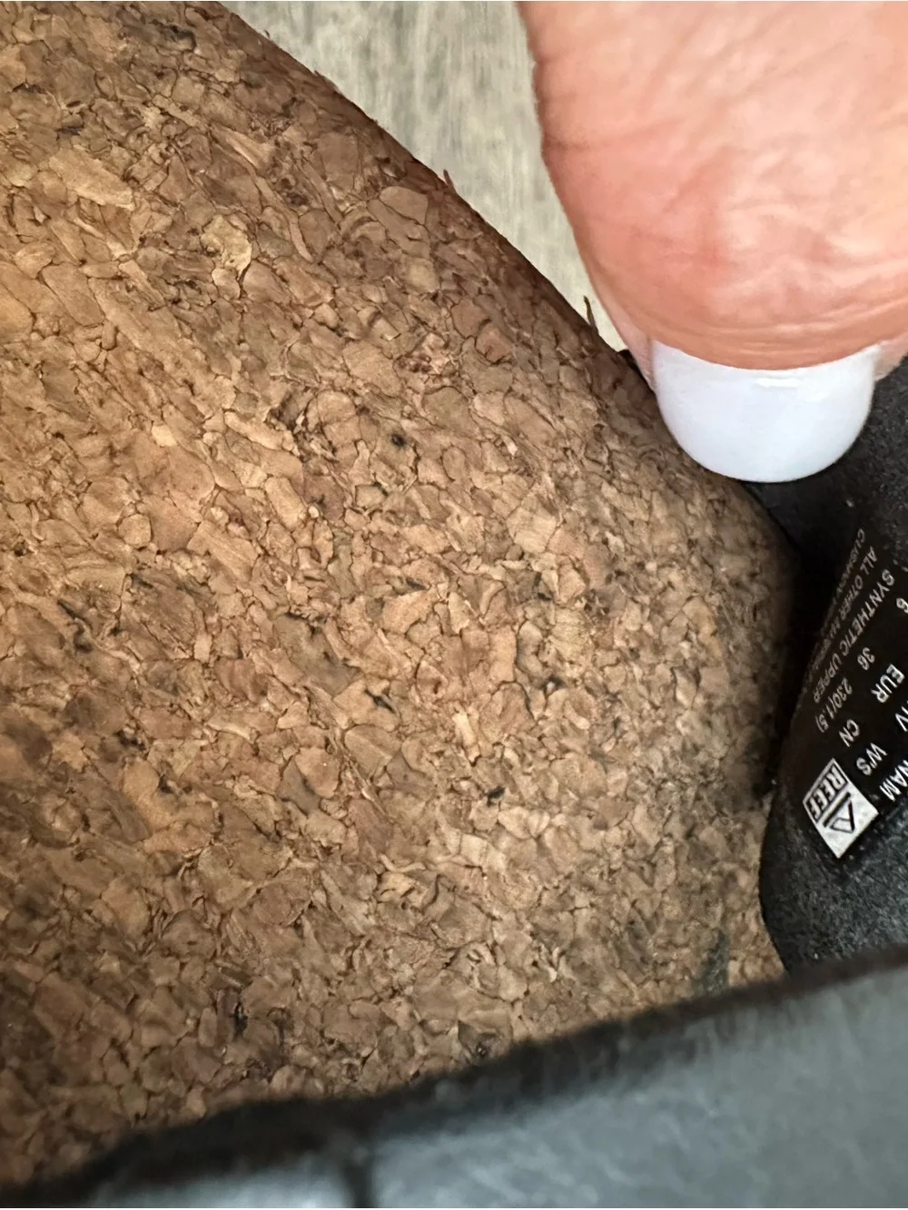 Reef Black‎ Logo Cork Footbed Slide